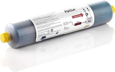 Productafbeelding van Füllix volontzoutingspatronen – Ontzouting van verwarmingswater volgens VDI 2035 – Gedemineraliseerd vulwater voor verwarmingsinstallaties en warmtepompen – Mengbed-ionenwisselaar met kleurstofindicator
