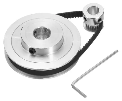 GT-2 Zahnriemenscheiben 20+80 Zähne, 8+12 mm Bohrung, Alu