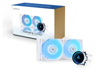 Produktbild von Chieftec ICEBERG 240-RGB-W, All-in-One-Flüssigkeitskühler, 12 cm, Weiß
