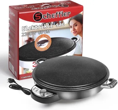 Produktbild von Scheffler Fladenbäcker Sac Tava Yufka Katmer Crepe Maker 2300W 50cm Antihaft Neu