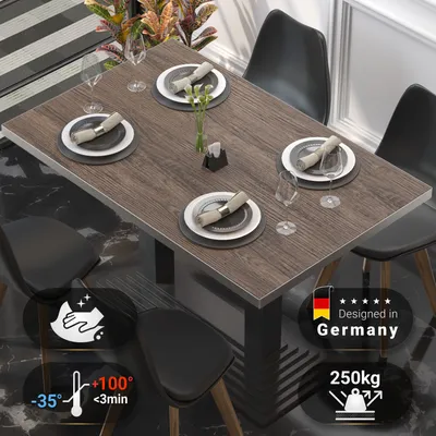 Produktbild von BRASIL | Gastro Tischplatte | B:T 130 x 80 cm | Light Wenge | Rechteckig | Gastro Tischplatte