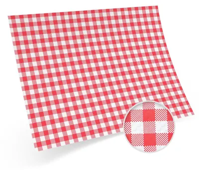 Produktbild von 200x Tischset Platzset aus Kraftpapier 40 x 30 cm Karo rot