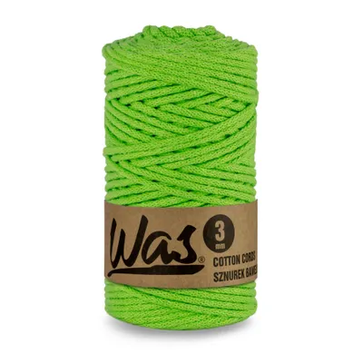 Produktbild von Baumwollkordel Geflochtene Baumwollschnur Polyesterkernschnur Für Makramee Makramee-Seil Bastelkordel 3mm 100m hellgrün DIY WAS