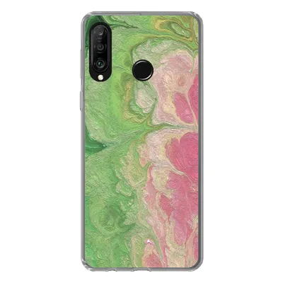 Produktbild von MuchoWow® Handyhülle Schutzhülle Hülle für Huawei P30 Lite Farbe - Kunst - Psychedelisch Silikon Softcase Handy Hülle - Handyhülle