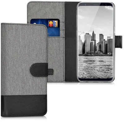 Produktbild von kwmobile 40984.22, Geldbörsenhülle, Samsung, Galaxy S8, 14,7 cm (5.8"), Schwarz, Grau