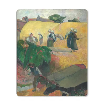 Produktbild von MuchoWow® Mauspad Mousepad Ernte in der Bretagne - Gemälde von Paul Gauguin 30x40 cm - Mousepads - Maus Mat - Pad - Mausunterlage - Mausmatten