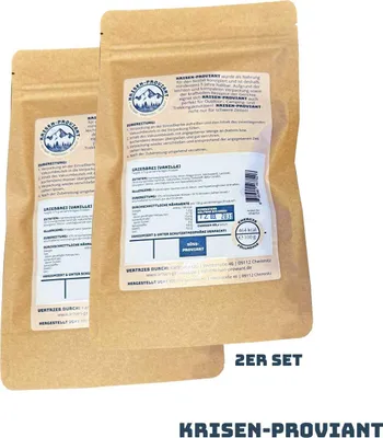 Produktbild von Krisen-Proviant - 2er-Set Grießbrei Vanille, Notvorrat/Notration 5 Jahre haltbar