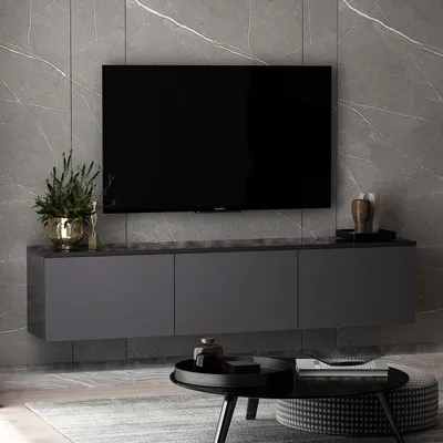 Obrázek produktu pro Skye Decor, Neon - antracit, TV skříňky, antracit, 160 x 35 x 32 cm