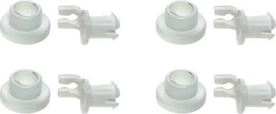 Produktbild von 4x daniplus© Korbrolle für Spülmaschine Oberkorb, 2-teilig Ersatz für Siemens Bosch 00424717 / 424717