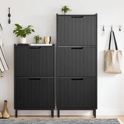Zdjęcie produktu dla Szafka na buty - Półka na buty - Organizer na buty - Regał na buty - Komoda na buty - Wymiary: 50x19x130 cm