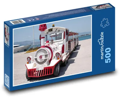 Produktbild von Puzzle 500 Bunter Touristenzug am Meer - martinpuzzle