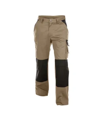 Produktbild von DASSY® Boston Zweifarbige Arbeitshose mit Kniepolstertaschen KHAKI/SCHWARZ Gr.56 Länge: PLUS