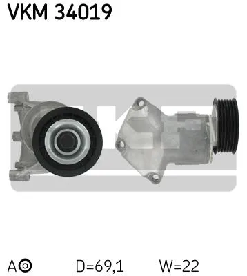 Produktbild von SKF VKM 34019 Spannrolle Keilrippenriemen für FORD FOCUS (DAW, DBW) FOCUS Kombi (DNW) FOCUS Stufenheck (DFW)
