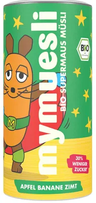 Produktbild von mymuesli Supermaus Müsli Apfel Banane Zimt  340g