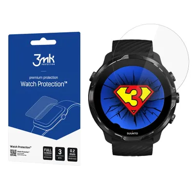 Produktbild von 3mk Display Hybridglas Watch Protection für Suunto 7 0,2mm (3 Stück)