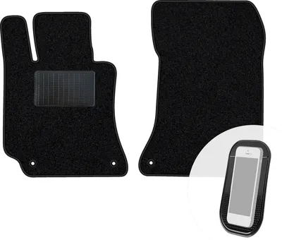 Produktbild von moto-MOLTICO Vorne Fußmatten Auto Velours Autoteppiche Schwarz Automatten Set 2-teilig passend für Mercedes-Benz E-Klasse W212 4-matic 2009-2016