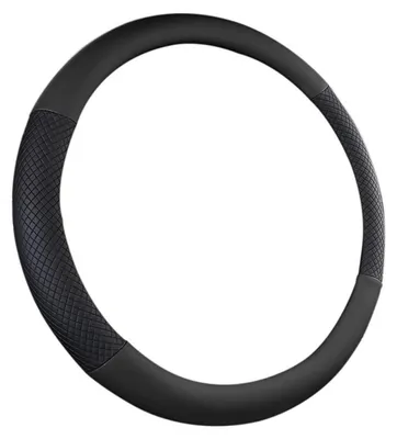 Obrázek produktu pro Potah na volant do auta, protiskluzový, z prodyšné mikrovláknové kůže, černý, velikost 37-38 cm