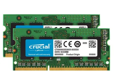 Produktbild von Crucial Arbeitsspeicher 16GB DDR3 1600 MT/s Kit 8GBx2 SODIMM 204pin CL11
