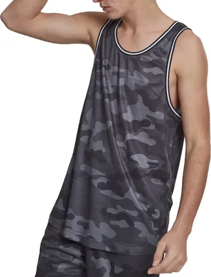 Image de Urban Classics - Débardeur MESH gris foncé camo - XXL