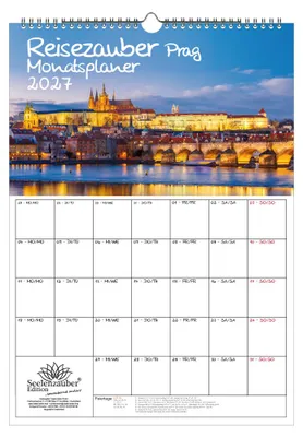 Produktbild von Reisezauber Prag Planer DIN A3 Kalender für 2027 Tschechien Urlaub Ferien - Seelenzauber