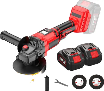 Produktbild von Winkelschleifer, bürstenloser Motor, stufenlose Geschwindigkeitsregelung, 2 Batterien, EU