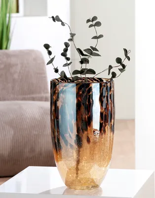 Produktbild von Casablanca Vase - Blumenvase H.29cm - Vasen aus Glas für Pampasgras- Blumengefäß in Braun für das Wohnzimmer
