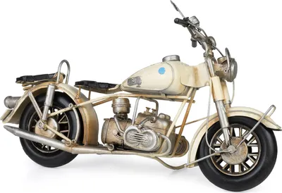 Produktbild von Moritz Blech-Deko Motorrad Zweisitzer mit Beiwagen schwarz Blechdekoration Blechmodell Modellauto Retro Sammlerstück Vintage Deko Nostalgie Antik Style