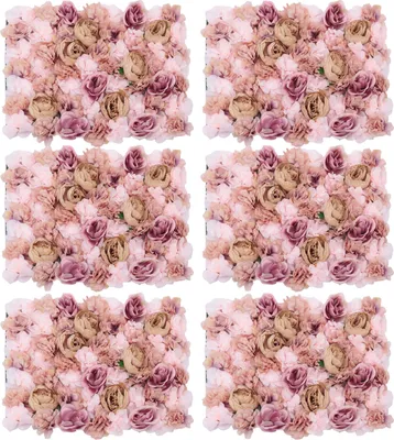 Six floral wall panels arranged in a grid.