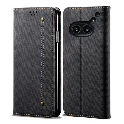 Image de Etui pour Nothing Phone 2A, Etui portefeuille en cuir avec fermeture magnétique et support Noir
