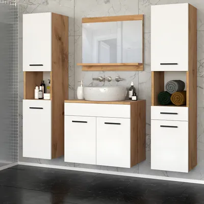 Zdjęcie produktu dla Blanco ® Meble łazienkowe Zestaw mebli łazienkowych PARIS 1 Meble do łazienki BIAŁY