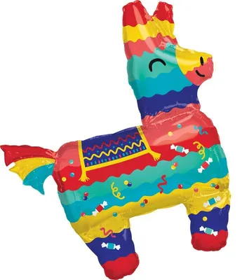 Produktbild von Amscan Fiesta Pinata Figur Folienballon für Geburtstag & Party 73 x 83 cm