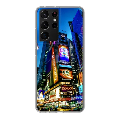 Produktbild von MuchoWow® Handyhülle Schutzhülle Hülle für Samsung Galaxy S21 Ultra New York - Nacht - USA Silikon Softcase Handy Hülle - Mobiltelefon