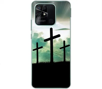 Produktbild von König Design Hülle kompatibel mit Xiaomi Redmi 10C Kunststoff Soft Handyhülle - Handy Case Kreuze