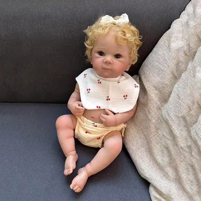 Zdjęcie produktu dla 48 cm (19 cali) Duża, realistyczna lalka Bebe Reborn wykonana w całości z winylu, zabawka dla dziewczynek, prezent urodzinowy lub świąteczny