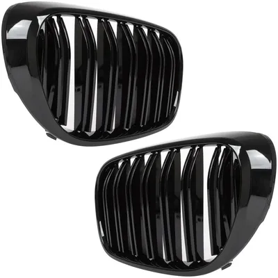 Sportgrill Kühlergrill DOPPELSTEG Schwarz Glanz für BMW 7 G11 G12 ab 2015 – Produktansicht