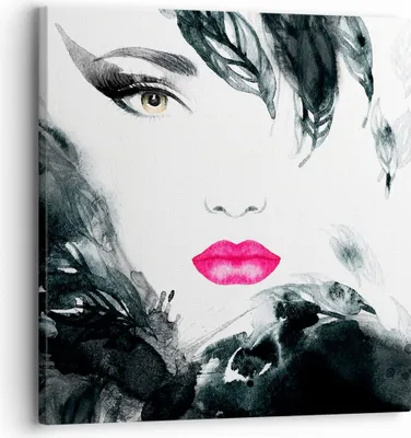 Produktbild von Bild auf Leinwand - Leinwandbild - Frau Abstraktion - 30x30cm - Wand Bild - Wanddeko - Wandbilder - Leinwanddruck - Bilder - Kunstdruck - Wanddekoration - Leinwand bilder - Wandkunst - AC30x30-3663