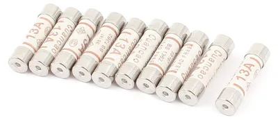 Produktbild von 10er Packung Keramik Sicherung 13A, 6x25mm Feinsicherungen Schnellschlag Ausl?secharakteristik Sicherung 250V