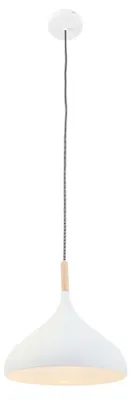 Obrázok produktu pre Závesná lampa - biela - Bjorr - drevo kov - Ø 33cm - E27 - 7730W - Mexlite