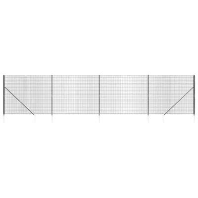 Produktbild von vidaXL Maschendrahtzaun mit Bodenhülsen Anthrazit 1,4x10 m