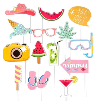 Produktbild von Hawaiianische Strandparty Fotorequisiten Set