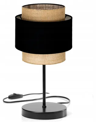Produktbild von SkyLighting BOHO TRIO Tischlampe aus Jute E27 Schwarz