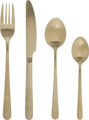 Produktbild von Besteck-Set Green Harmony 24-tlg., Essbesteck für 6 Personen, Edelstahl, Goldfarben, 173746