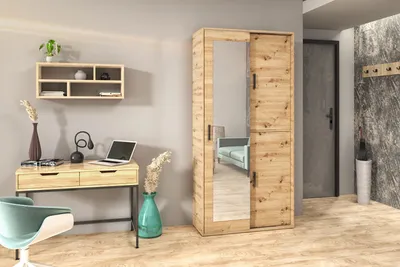 Produktbild von FurMeb24 Schiebeschrank Arimo 100 x 210 x 60 cm - Artisan