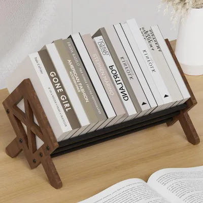 Image de Étagère inclinée en bois pour salon et bureau