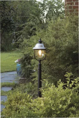Produktbild von Konstsmide Parma Wegeleuchte Edelstahl Lampendach, schwarz lackiertes Aluminium, klares Acrylglas 7242-000
