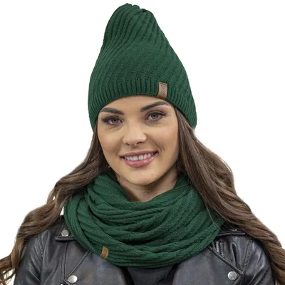 Produktbild von VIVISENCE Trendiger Damen Winter Set Aus Mütze Und Loop-Schal Mit Wärmendem Garn