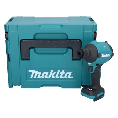 A teal Makita tool case and a teal and black Makita impact driver are shown against a white background.