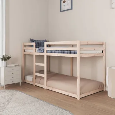 Produktbild von "Winterschlussverkauf "Etagenbett/Bettrahmen - CLORIS - Einzelbett - Kinderbett ohne Matratze 90x200 cm - Einfache Montage -  Massivholz Kiefer - NeuMöbel8565259