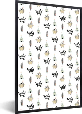 Produktbild von MuchoWow® MuchoWow® Gerahmtes Poster Illustrationen - Farben - Muster 40x60 cm - Poster mit zchwarzem Bilderrahmen - Papierdruck - Wandbilder