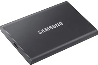Produktbild von Samsung Portable SSD T7, 2 TB, USB Typ-C, 3.2 Gen 2 (3.1 Gen 2), 1050 MB/s, Passwortschutz, Grau